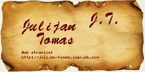 Julijan Tomaš vizit kartica